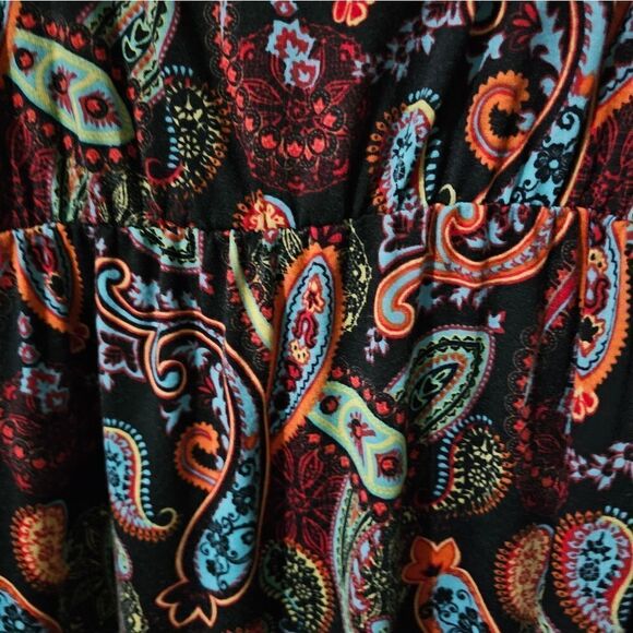 Faded Glory strappy dress women's medium multicolored paisley pre-owned - Picture 5 of 5